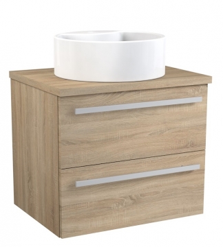 Basin unit with washbasin RONDO Raguvos Baldai SERENA 61 CM grey oak/grey oak 1431331010