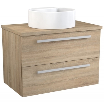 Basin unit with washbasin RONDO Raguvos Baldai SERENA 76 CM grey oak/grey oak 1431341010