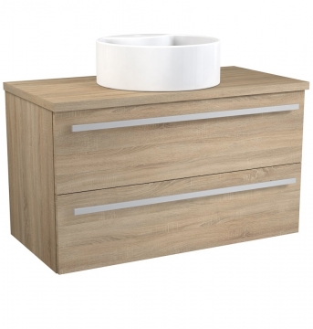 Basin unit with washbasin RONDO Raguvos Baldai SERENA 91 CM grey oak/grey oak 1431361010