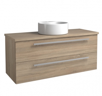 Basin unit with washbasin RONDO Raguvos Baldai SERENA 121 CM grey oak/grey oak 1431371010