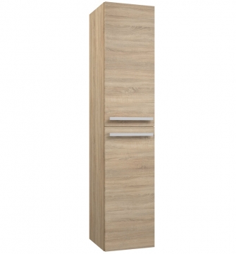 Высокий шкаф для ванной с корзиной для белья Raguvos Baldai SERENA 35 CM grey oak 1433210