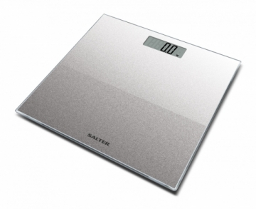 Salter 9037 SVGL3R Salter Glass Electronic Digital Bathroom Scale - Silver Glitter