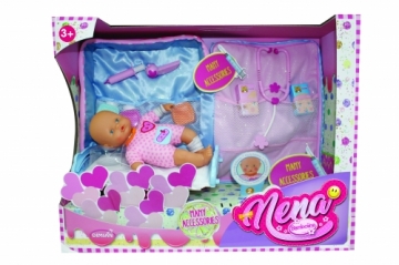 BAMBOLINA doctor set with 32cm baby doll Nena, backpack and accessories, BD119
