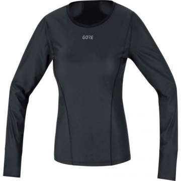 Gore Wear Base Layer Widstopper Lady Thight Long Shirt / Melna / 40/L