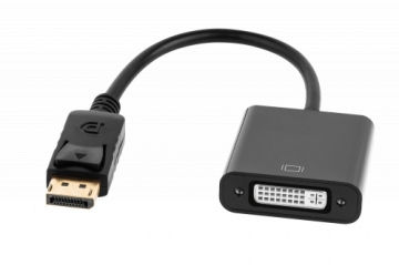 Cabletech adaptera savienotājs DISPLAYPORT spraudnis - DVI ligzda (24 + 5) Melns