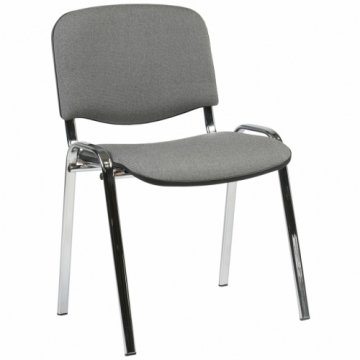 Стул для посетителей ISO 54,5x42,5xH82/47cм, сиденье: ткань, цвет: серый, рама: хром