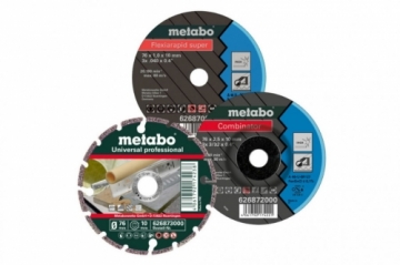 Metāla griežšanas un slīpēšanas diska komplekts 76mm 3 gab., Metabo