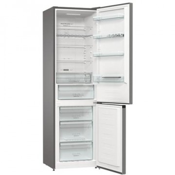 Gorenje Ledusskapis NRK6202AXL4, Free standing, Combi, Height 200 cm, No Frost system, Fridge net capacity 235 L, Freezer net capacity 96 L, Display, 38 dB, Metalic Grey