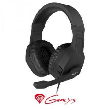 Genesis  Gaming Headset Argon 200, 2 x 3 pin 3,5 mm stereo mini-jack, NSG-0902, Black, Wired, Built-in microphone