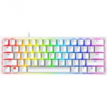 Razer Huntsman Mini 60%, Gaming, Opto-Mechanical, RGB LED light, Nordic, Mercury White, Wired