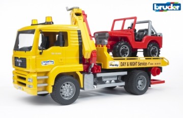 BRUDER tow truck with cross country vehicle, 02750