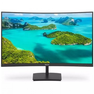 Philips LCD monitor 241E1SC 24, FHD, 1920 x 1080 pixels, VA, 16:9, Black, 4 ms, 250 cd/m², HDMI audio out, W-LED system