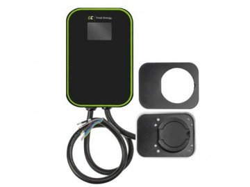 Green Cell EV15RFID electric vehicle charging station Black Aluminium Wall 3 Built-in display LCD