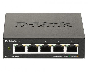 D-Link DGS-1100-05V2 network switch Managed Gigabit Ethernet (10/100/1000) Black