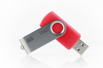 Goodram UTS3-1280R0R11 USB flash drive 128 GB USB Type-A 3.2 Gen 1 (3.1 Gen 1) Red, Silver