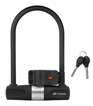 Saslēdzējs Force U-lock Black 11.5cmx18.9cm ar turētāju 10001