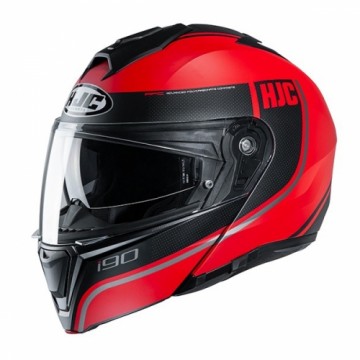 HJC I90 DAVAN (L) BlackRed ķivere