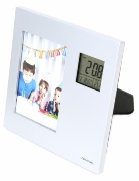 Omega digital weather station with photo frame OWSPF01, silver