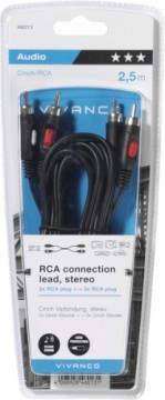 Кабель Vivanco 2xRCA - 2xRCA 2.5м (46013)