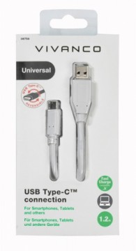 Vivanco кабель USB-C - USB 2.0 1.2 м (38756)