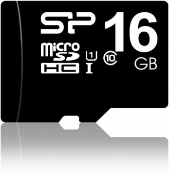 Silicon Power карта памяти microSDHC 16GB Class 10 + адаптер