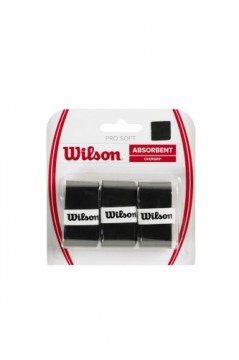 WILSON PRO SOFT OVERGRIP melns 3gb./iep.