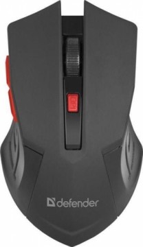 MOUSE DEFENDER ACCURA MM-275 RF BLACK &amp; RED OPTICAL 1600DPI 6P