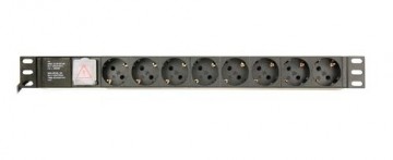 Gembird Power strip rack 8 x German Socket 3M