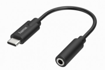 Hama USB Type-C - 3.5 mm Female Black