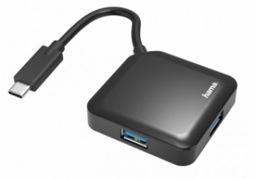 Hama USB-C Hub 4 Ports Black