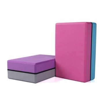 YG026-3 Блок для йоги, фиолетовый + серый