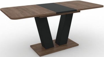 Dining Table VEGAS (1360-1800x850x755) OAK TOBACCO / GRAPHITE