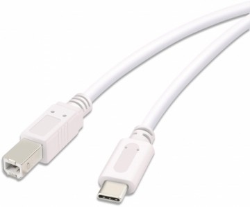 Vivanco cable USB-C - USB-B 1.8m, white (45355)