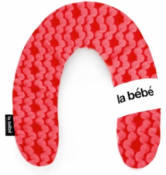 La Bebe™ Rich Maternity Pillow Art.24427 White&Red ornament Подковка для сна, кормления малыша , 34x104 cm