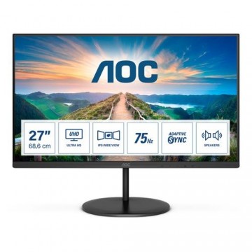 AOC V4 U27V4EA computer monitor 68.6 cm (27&quot;) 3840 x 2160 pixels 4K Ultra HD LED Black