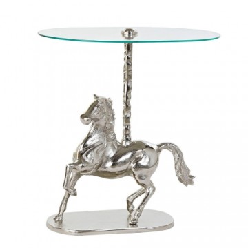 Вспомогательный стол DKD Home Decor Алюминий Стеклянный Лошадь (54 x 39 x 57 cm)