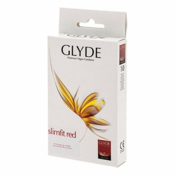 Prezervatīvi Glyde Slimfit Red 17 cm (10 uds)