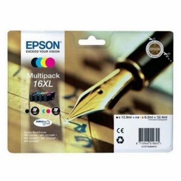 Картридж с оригинальными чернилами (4 штуки) Epson T16XL Чёрный Циан Розовый Жёлтый