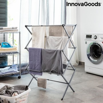 Folding and Extendable Metal Clothes Dryer with 3 Levels Cloxy InnovaGoods 11 Bars