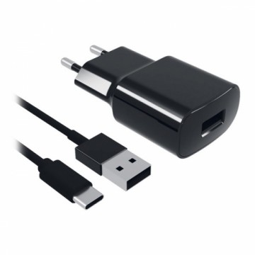 Зарядное для розетки + Кабель-USB C Contact 2A Чёрный