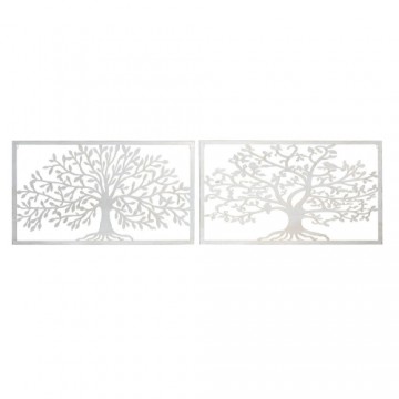 Wall Decoration DKD Home Decor 84,5 x 1 x 49 cm Tree White Cottage (2 Units)