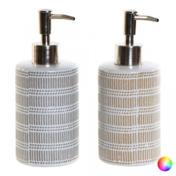 Soap Dispenser DKD Home Decor 7,2 x 8 x 18 cm Grey ABS Stoneware Boho (2 Units)