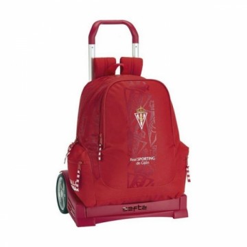 Real Sporting De GijÓn Школьный рюкзак с колесиками Evolution Real Sporting de Gijón Красный