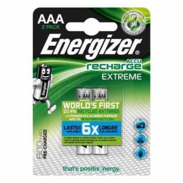 Аккумуляторные батарейки Energizer E300624300 AAA HR03 800 mAh Серебряный