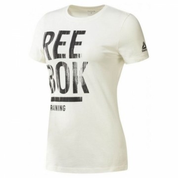 Sieviešu Krekls ar Īsām Piedurknēm Reebok Training Split Tee Balts