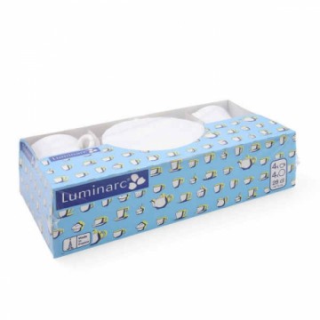 Набор чашек с блюдцами Luminarc Trianon (4 pcs) Белый Cтекло 28 cl