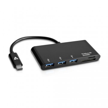 USB-разветвитель V7 V7UC3U-HUB-BLK-1E