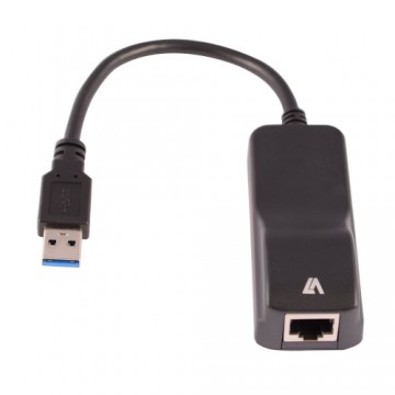 Tīkla uz USB adapteris V7 CBLUSB3RJ-1E         Melns
