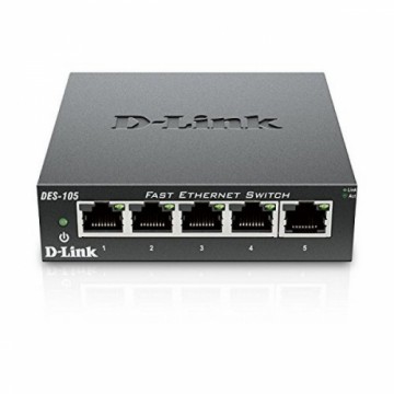 Galda Virsmas Slēdzis D-Link DES-105 LAN Melns