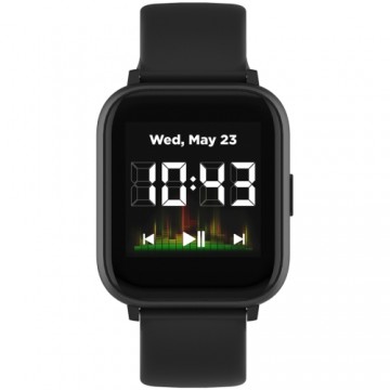 Canyon Smart watch, 1.4inches IPS full touch screen, with music player plastic body, IP68 waterproof, multi-sport mode, compatibility with iOS and android, , Host: 42.8*36.8*10.7mm, Strap: 22*250mm, 45g